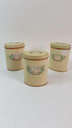 3 brocante blikken Rina Burger, ovaal, 16,5 cm hoog. 5A8, Verzamelen, Blikken, Ophalen of Verzenden, Gebruikt, Overige