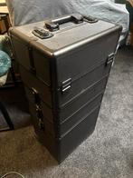 Grote Nagelkoffer, Sieraden, Tassen en Uiterlijk, Beautycases, Ophalen, Gebruikt, Zwart, Hardcase
