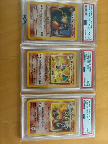 Verschillende Charizards - PSA GRADED beschikbaar voor biedingen