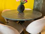 IKEA MARIEDAMM ronde eettafel zwart marmerpatroon 105cm, Ophalen, Zo goed als nieuw, Rond, 100 tot 150 cm