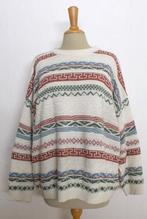 Vintage/folklore/Noors beige unisex print trui! XXL, Kleding | Dames, Truien en Vesten, Verzenden, Zo goed als nieuw, Maat 46/48 (XL) of groter