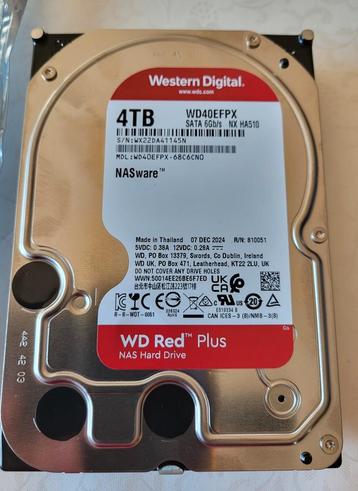 WD Red Plus 4TB WD40EFPX NAS harddrive NIEUW met garantie beschikbaar voor biedingen