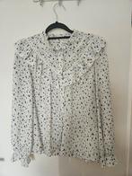 Cerise Blue Blouse met Bloemenprint, Kleding | Dames, Wit, Cerise Blue, Ophalen of Verzenden, Zo goed als nieuw