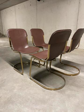 4 Willy Rizzo for Cidue dining chairs beschikbaar voor biedingen