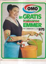 Retro reclame 1970 Omo wasmiddel spaaractie emmers, Verzamelen, Retro, Ophalen of Verzenden
