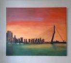 Skyline Rotterdam, Ophalen of Verzenden, Minder dan 50 cm, Schilderij, Minder dan 50 cm