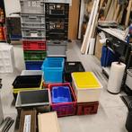 diverse kunststof stapelbakken krat bak opbergbakken, Doe-het-zelf en Verbouw, Kratten en Dozen, Ophalen, Gebruikt, 60 cm of meer