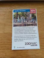 Kortingsbon voor ZooParc Overloon. 30 % korting, Tickets en Kaartjes, Drie personen of meer, Kortingskaart