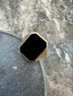 Prachtige 14k gouden zegelring met Onyx, Sieraden, Tassen en Uiterlijk, Ringen, Ophalen of Verzenden, Nieuw, Goud, Dame of Heer