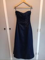 Donkerblauwe strapless galajurk maat M, Kleding | Dames, Blauw, Ophalen of Verzenden, Galajurk, Zo goed als nieuw