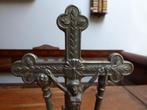 Antiek metalen kruis met mooie details., Ophalen of Verzenden