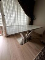 Eettafel wit uitschuifbaar, Ophalen, 50 tot 100 cm, Zo goed als nieuw, Vijf personen of meer