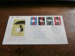 fdc  suriname e 24 met nummer, Verzenden, Gestempeld