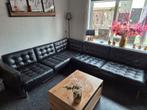 Ikea Hoekbank Zwart Leer - Beschikbaar vanaf 1 maart, Huis en Inrichting, Ophalen, Gebruikt, Hoekbank, Leer