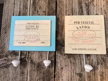 KAPSTOK/ HANDDOEKREK OLD LOOK SAVON 48 stuks Roze en Blauw beschikbaar voor biedingen