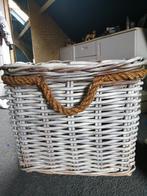 Grote XXL rieten mand met touw houtmand opbergen riet hout, Huis en Inrichting, Woonaccessoires | Schalen en Manden, Ophalen, Mand