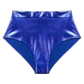 Paars metallic, glanzend broekje beschikbaar voor biedingen