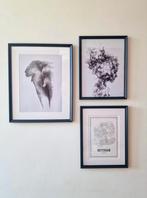 3x verschillende B&W posters met zwarte lijsten, Ophalen of Verzenden, Nieuw, Minder dan 50 cm, Minder dan 50 cm