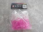 NIEUW 200 rose/witte glitter loom bandjes 5zakjes voor 10,00, Ophalen of Verzenden, Nieuw, Knutselen