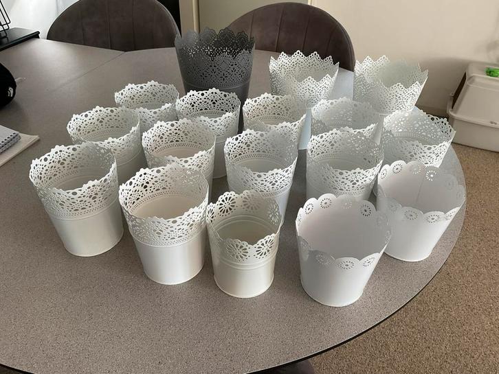 Bloempotten Ikea skurar, Tuin en Terras, Bloempotten, Metaal, Minder dan 25 cm, Rond, Ophalen of Verzenden