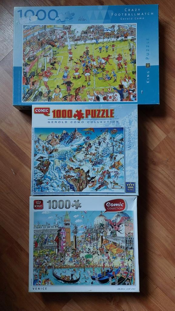3 King puzzels comic 1000, Ophalen of Verzenden, 500 t/m 1500 stukjes