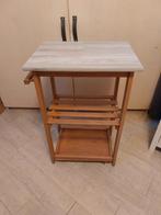 MET SPOED TE KOOP Trolley karretje roltafel hout, Ophalen, Gebruikt