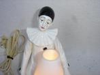 Vintage PIERROT tafellampje D. Bassano Italy ' 50, Ophalen of Verzenden, Gebruikt, Glas, Minder dan 50 cm