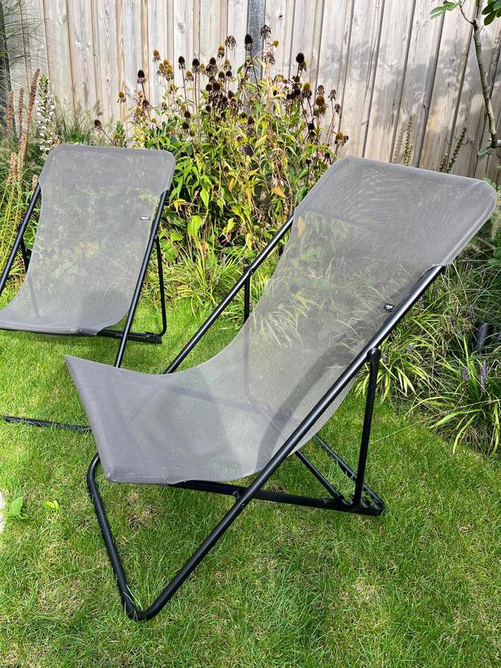 Lafuma Maxi Transat Tuinstoel - Zo goed als nieuw, Tuin en Terras, Tuinstoelen, Zo goed als nieuw, Textileen, Inklapbaar, Ophalen of Verzenden
