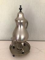 Tinnen Theepot/Koffiepot met Warmhoudplaatje.Kraantjeskan, Antiek en Kunst, Verzenden