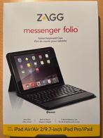 Zagg Messenger folio, Computers en Software, Tablet-hoezen, Nieuw, Ipad Air / Air2 / Pro, Ophalen of Verzenden, Bescherming voor- en achterkant