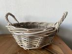 Rieten Mand met Handvatten, Gebruikt, Mand, Rond, Ophalen of Verzenden