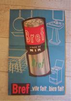 Oude reclame folder / poster BREF circa 1950, Gebruikt, Ophalen of Verzenden