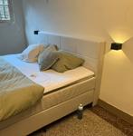 Hoofdbord boxspring Leen Bakker grijs, Ophalen, Tweepersoons, Zo goed als nieuw, 180 cm