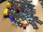 Partij Duplo/Lego Trein, wagons 3 wissels, rails, stenen, Duplo, Gebruikt, Ophalen of Verzenden, Losse stenen