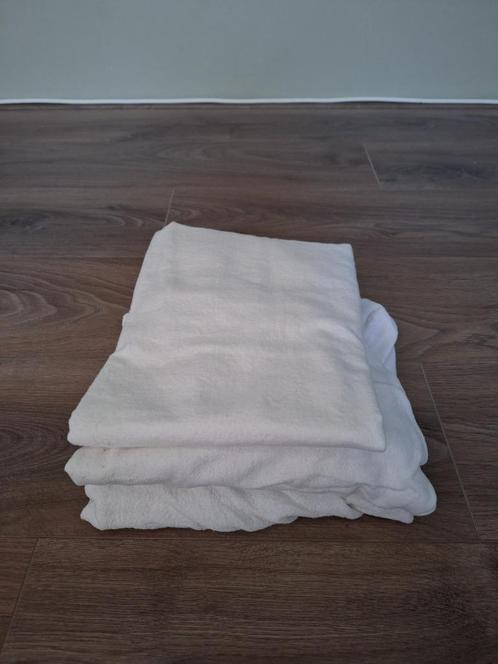 Drie moltons wit voor co sleeper of wieg circa 90 bij 50 cm, Kinderen en Baby's, Kinderkamer | Beddengoed, Zo goed als nieuw, Hoeslaken of Sloop