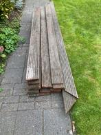 Vlonderplanken azobe, Doe-het-zelf en Verbouw, Hout en Planken, Ophalen, Gebruikt, Minder dan 25 mm, 250 tot 300 cm