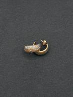 14K Gouden Oorbellen – Gematteerd Geel & Witgoud – 1,29 gram, Ophalen of Verzenden, Zo goed als nieuw, Knopjes of Stekers, Goud