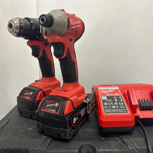 Milwaukee M18 BLCPP2B-502C accu, Doe-het-zelf en Verbouw, Gereedschap | Boormachines, Gebruikt