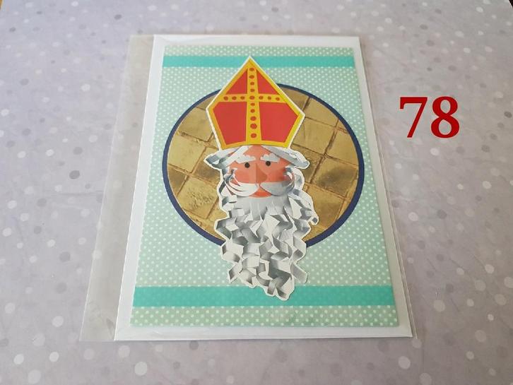 Sinterklaas kaart, sint zonder tekst 78, Hobby en Vrije tijd, Kaarten | Zelfgemaakt, Nieuw, Overige thema's, Ophalen