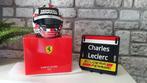 Charles Leclerc 1:2 Helm incl. Pitbord, Verzamelen, Automerken, Motoren en Formule 1, Ophalen, Zo goed als nieuw, Formule 1