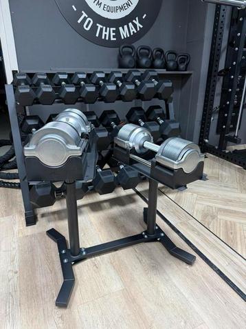 Verstelbare dumbells incl adjustable stand, 32 kg, per 1 kg! beschikbaar voor biedingen