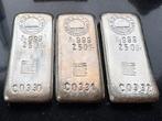 3 x 250 gram Remondis zilver baren opvolgende nummer, Postzegels en Munten, Edelmetalen en Baren, Verzenden, Zilver