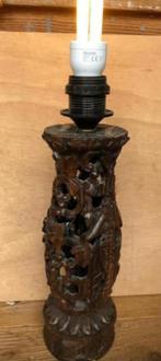 Staande lamp van Indonesisch hout! (35 cm hoogte), Ophalen of Verzenden, Zo goed als nieuw, Hout, Minder dan 50 cm