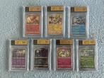 7 graded Pokémon card eevee evolutions, Verzenden, Nieuw, Losse kaart, Foil