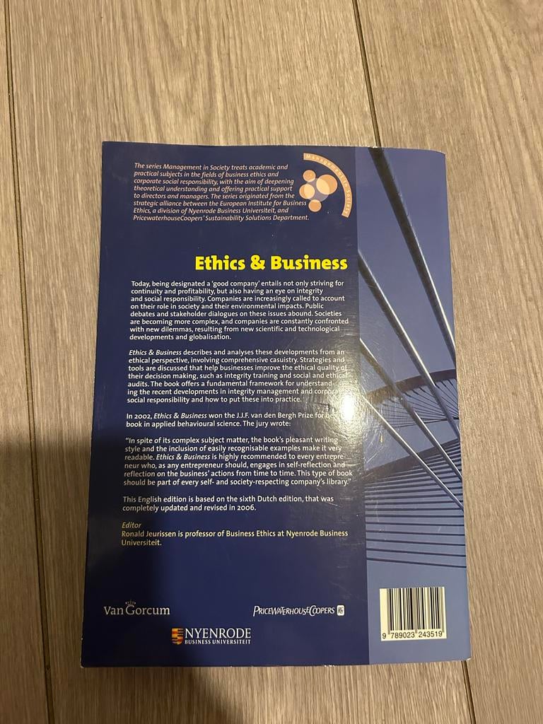 Ethics & Business - Ronald Jeurissen, Ophalen of Verzenden, Gelezen, Management