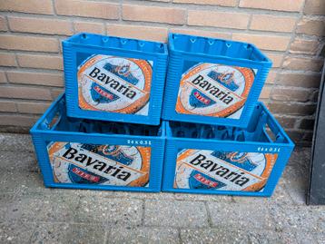 4 Lege Bavaria Bier kratten - Oude Steil mancave  beschikbaar voor biedingen