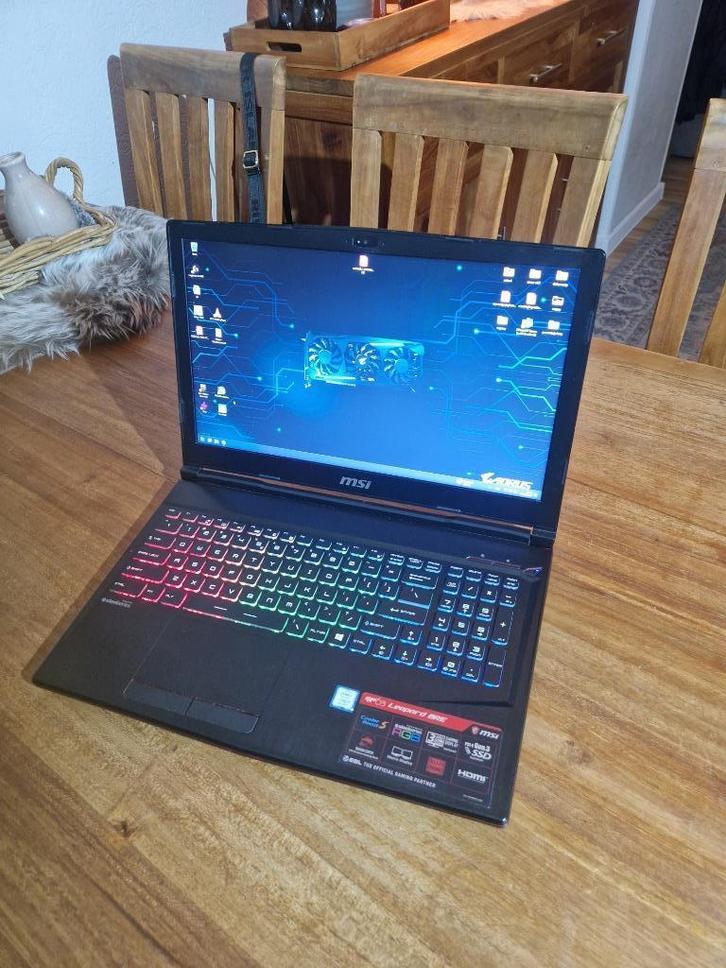 Gaming Laptop MSI GP63 Steelseries GTX1060 16GB i7 RGB, Computers en Software, Windows Laptops, Gebruikt, 15 inch, HDD, SSD, 4 Ghz of meer