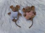 Tweeling muisjes van choco viltwol 6cm muizenhuis - blythe, Verzenden, Nieuw, Accessoires