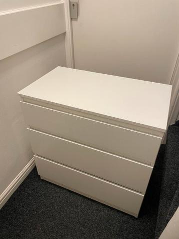 2x Ikea Malm ladekast, wit - afbeelding 2
