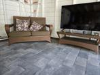 Zeer nette loungeset. Kunstof rotan, donker bruin,, Tuin en Terras, Tuinsets en Loungesets, Ophalen, 4 zitplaatsen, Rotan, Zo goed als nieuw